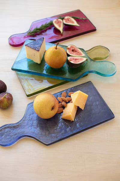 The Jewel-Tone Glass Cheese Board