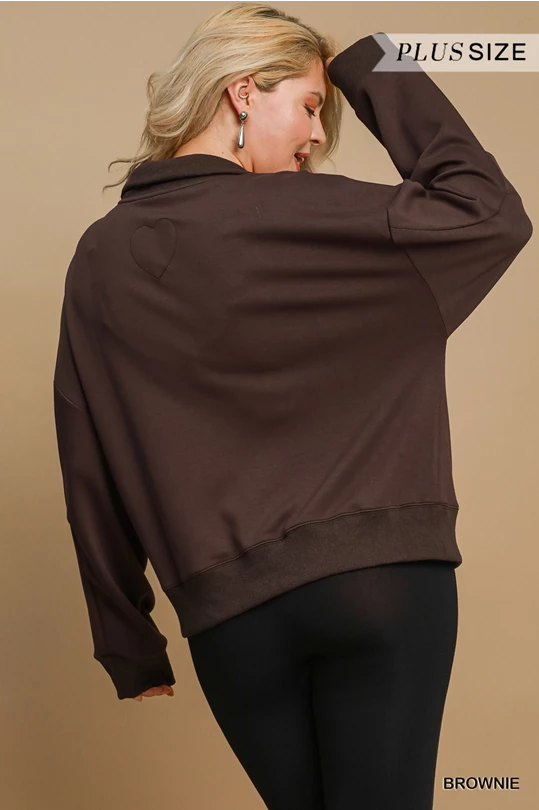 Brownie Quarter Zip Top