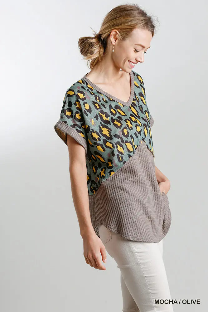 Savannah Crossback Leopard Top