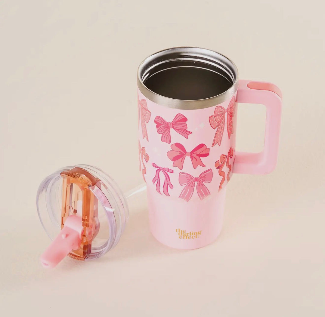 Darling Bows Tumbler with Handle