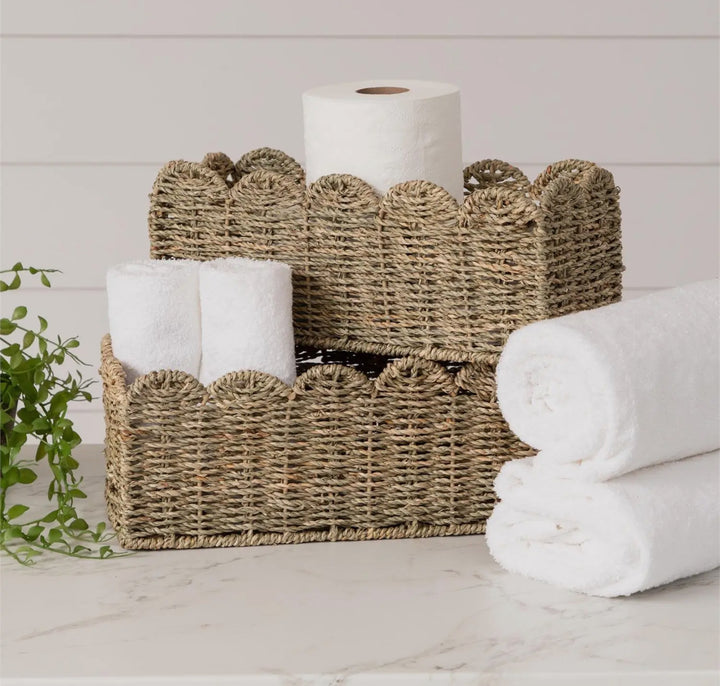 Scalloped Edge Seagrass Basket