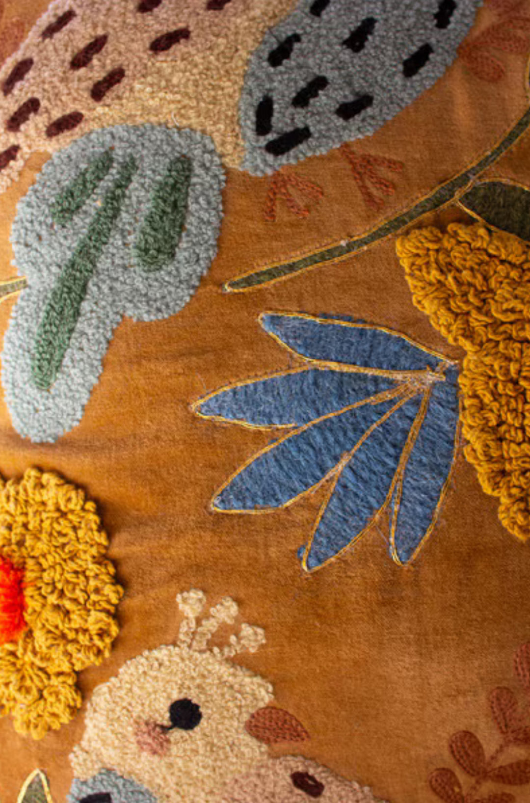 Golden Grove Bird Pillow