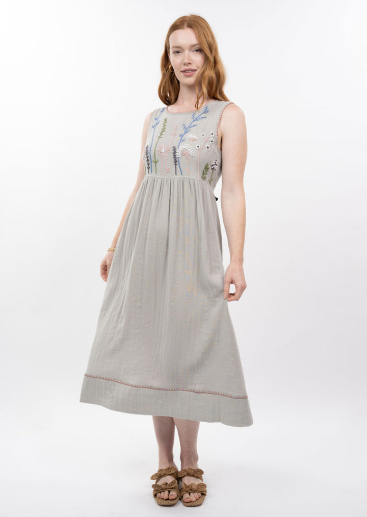 Meadowlight Embroidered Midi Dress