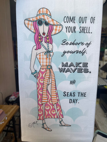 Come out of your Shell Tea Towel
