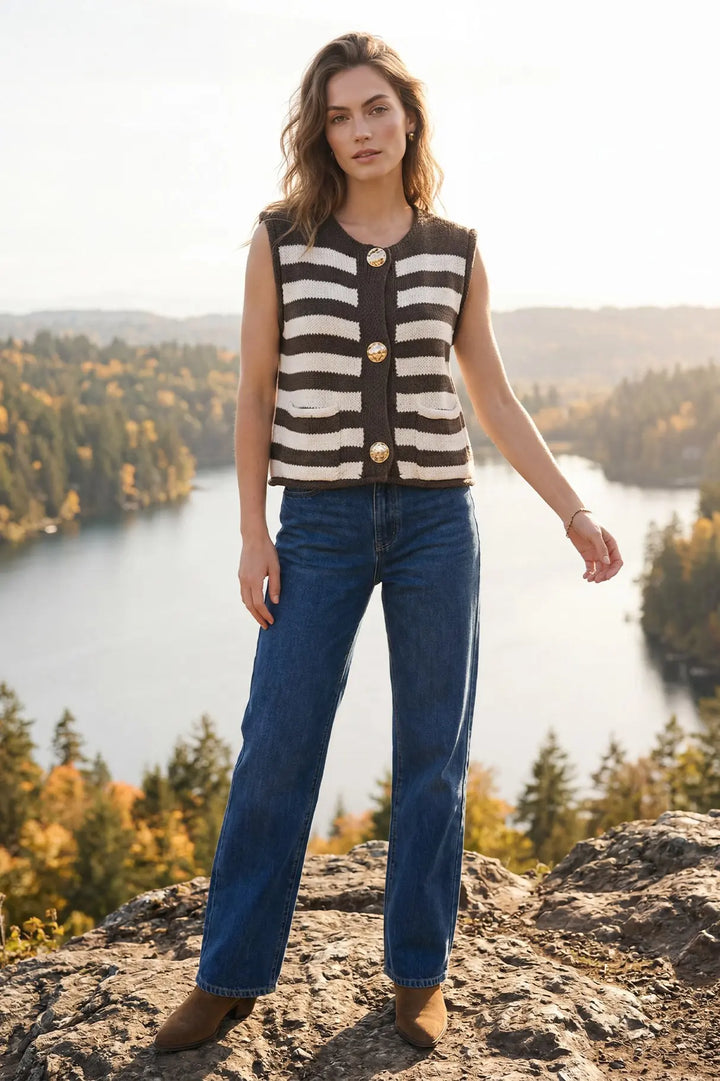 The Sutton Stripe Sweater Vest