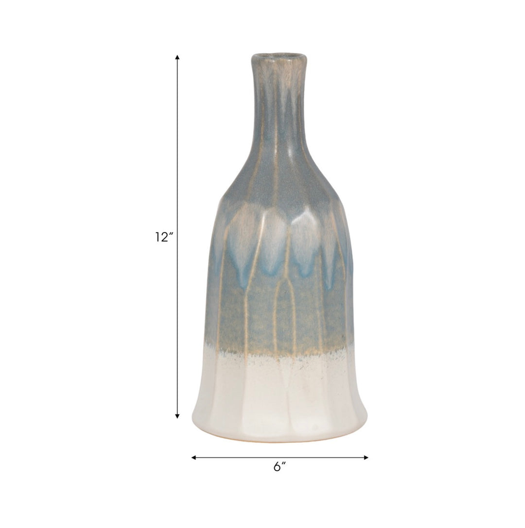 Blue Horizon Reactive Glaze Vase