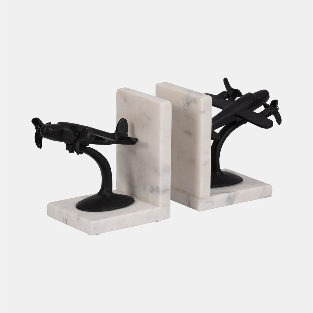 Aviator Marble Bookends