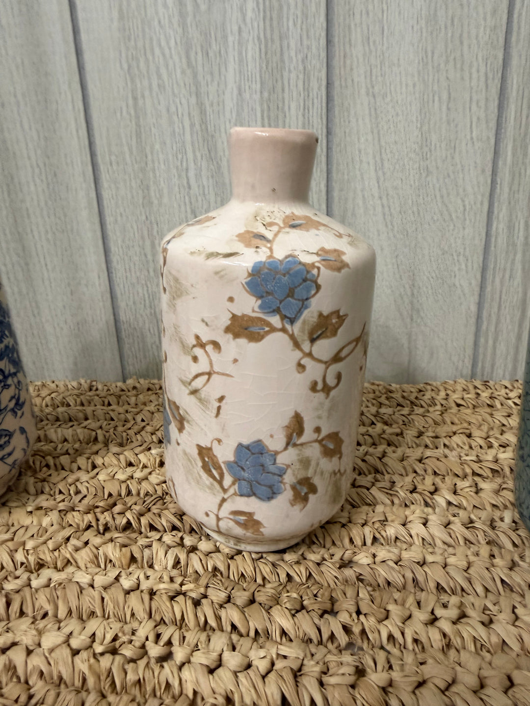 Blue Chinoiserie Bud Vases