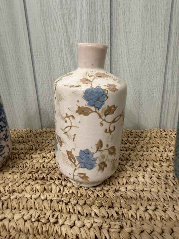 Blue Chinoiserie Bud Vases