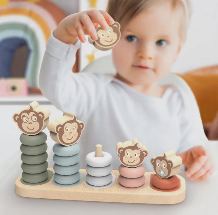 Monkey Family Stacking Toy