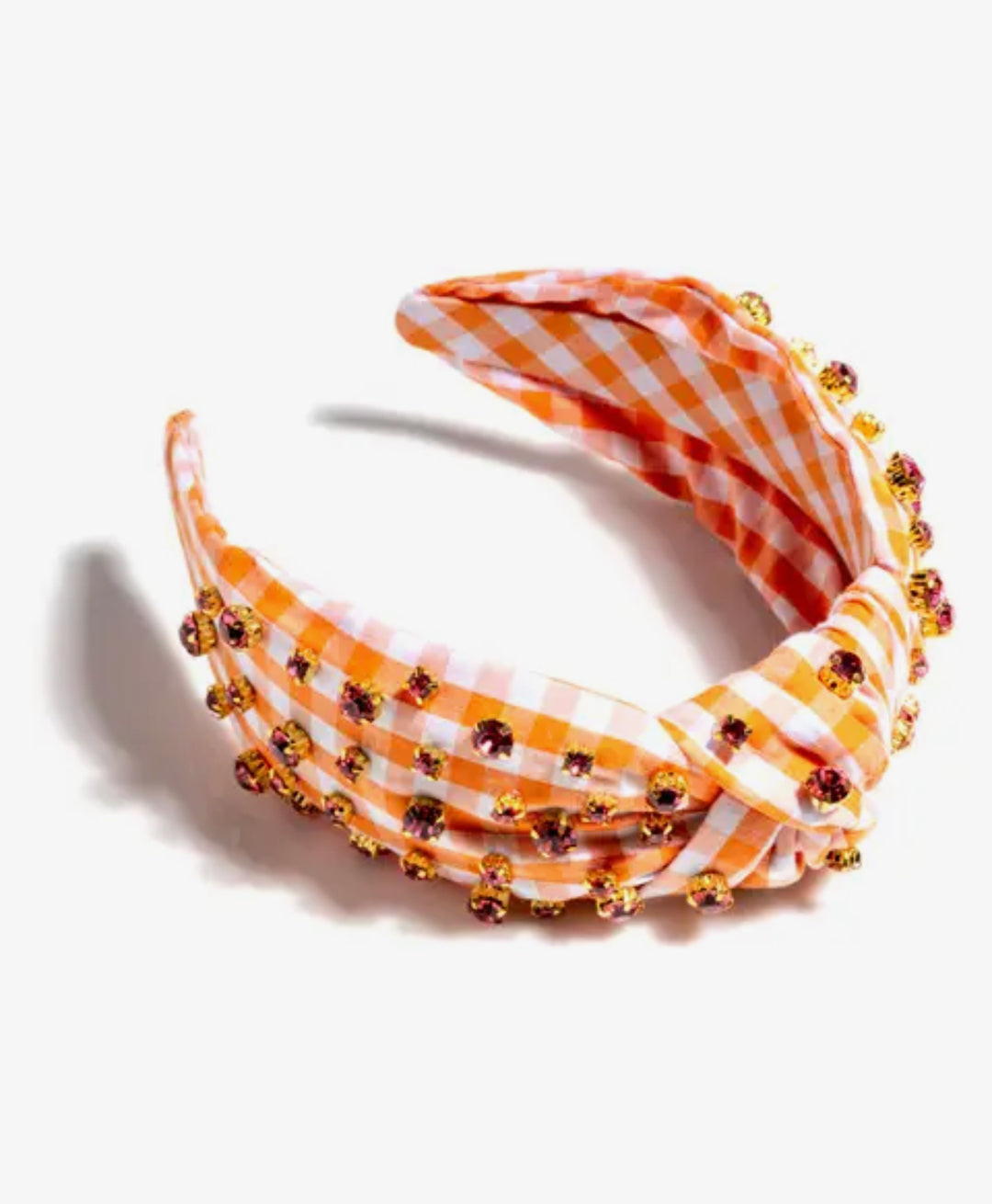 Gingham Gem Knot Headband