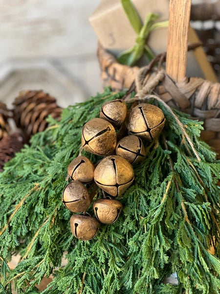 Antique Brass Sleigh Bell Cluster