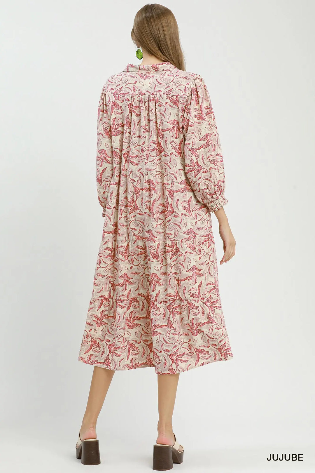 Rosalie Floral Tiered Midi Dress
