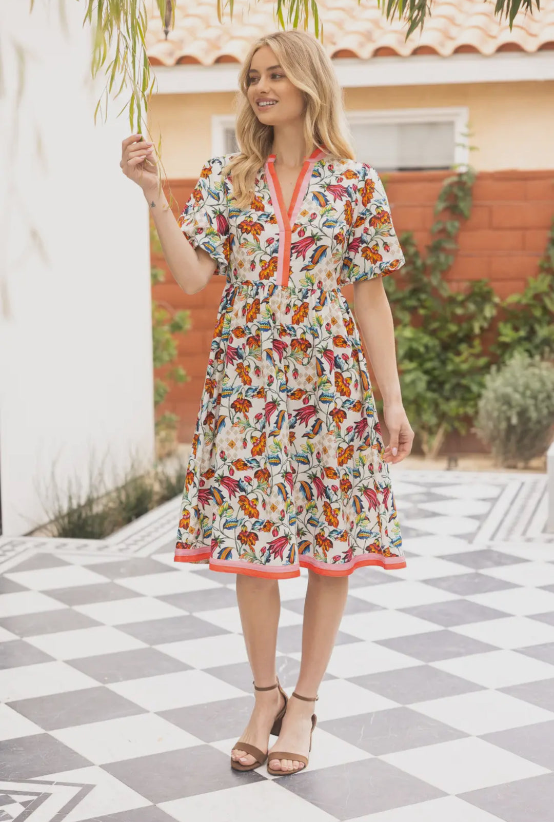 Floral midi dress
