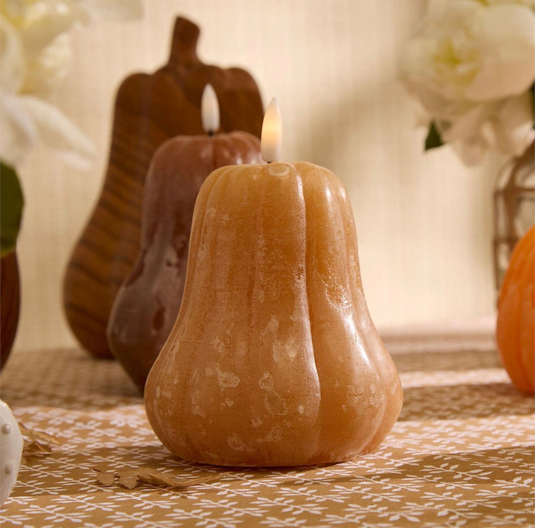 Harvest Glow Flameless Pumpkin & Gourd Candles