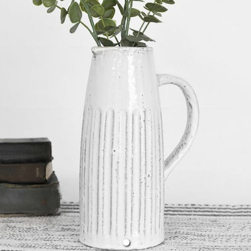 12” Striped Pitcher