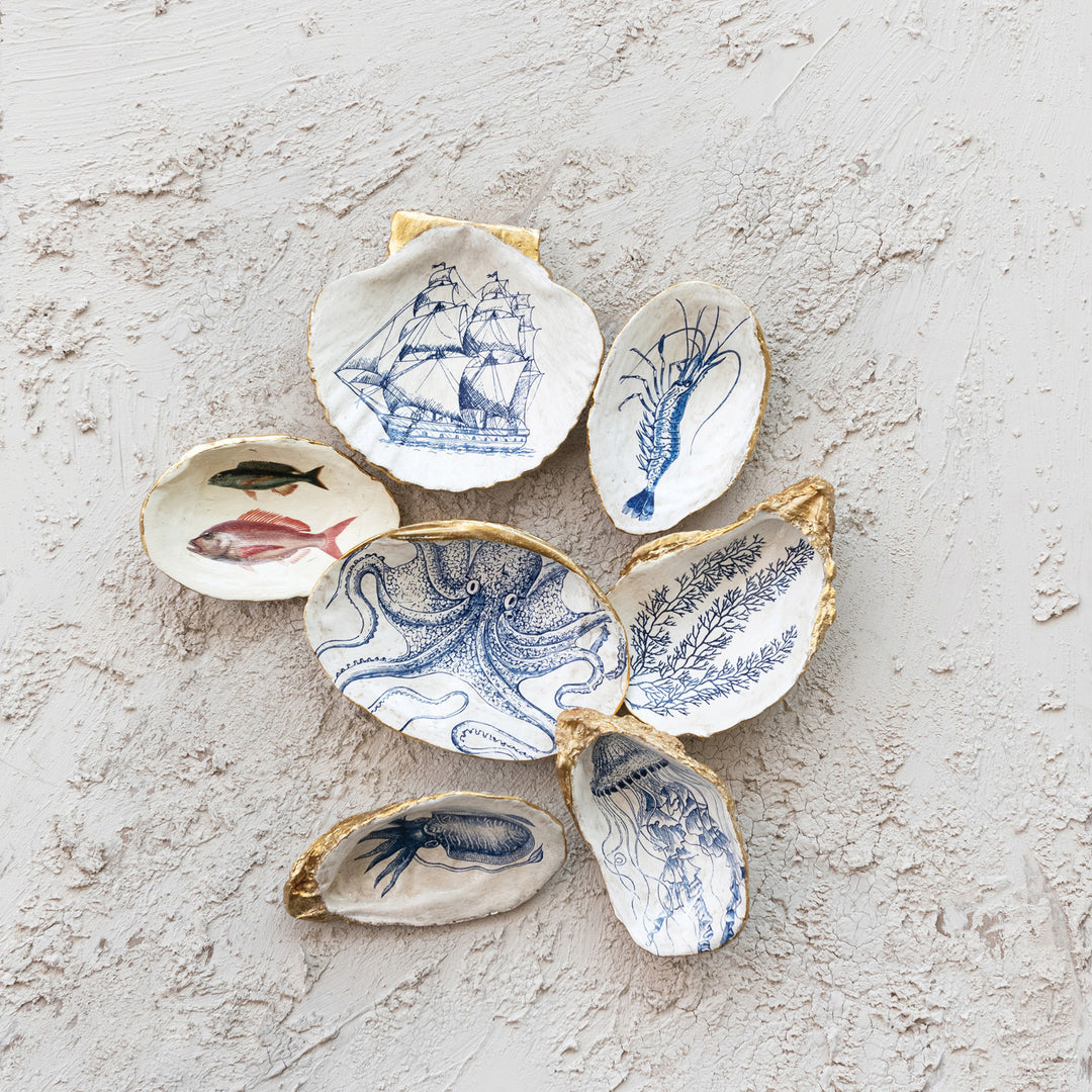 Coastal Sketch Shell Dish