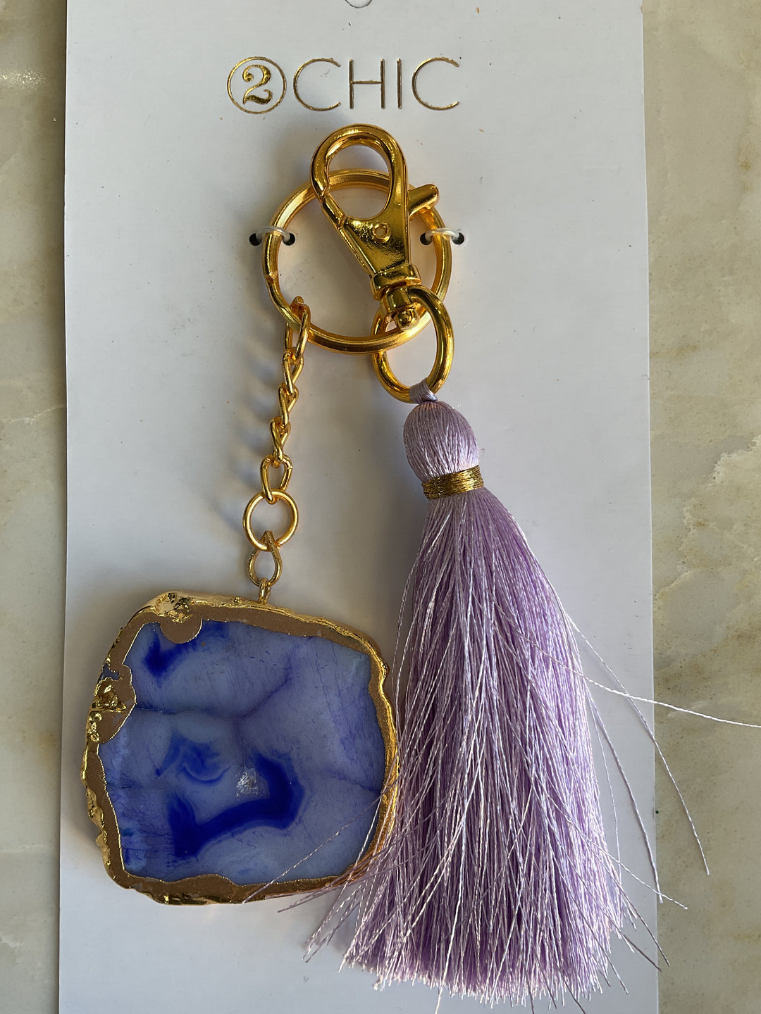 Agate Stone Keychain