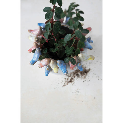 Planter with Bird Rim