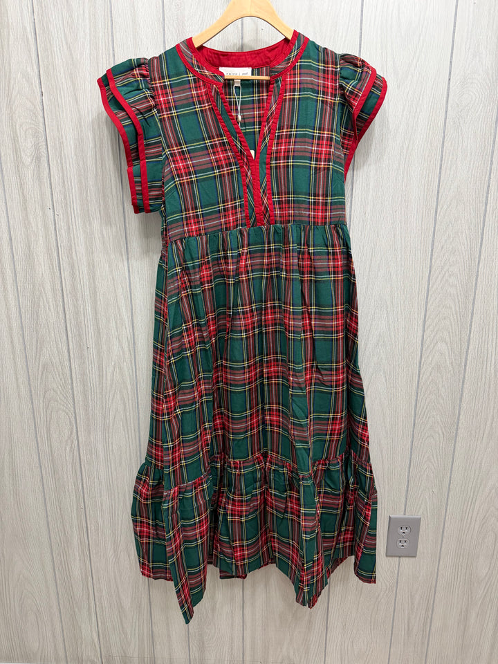 Merry & Bright Plaid Midi Dress