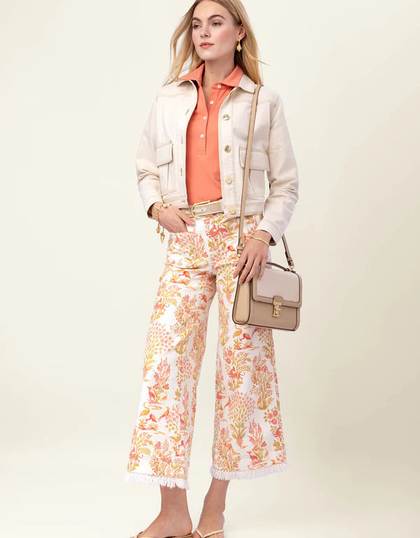 Pritchard Wide Leg Fringe Pull-On Jean – Castillo Toile Cream