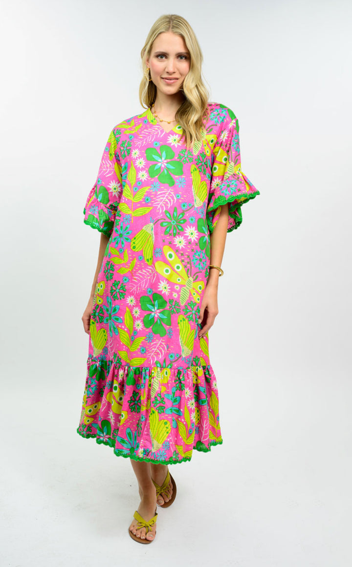 Garden Party Flutter Midi Dress