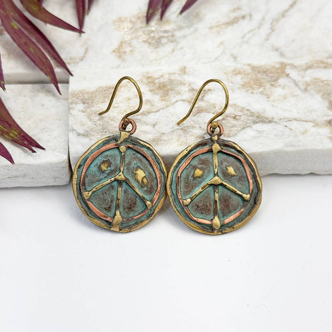 Brass Patina Earrings