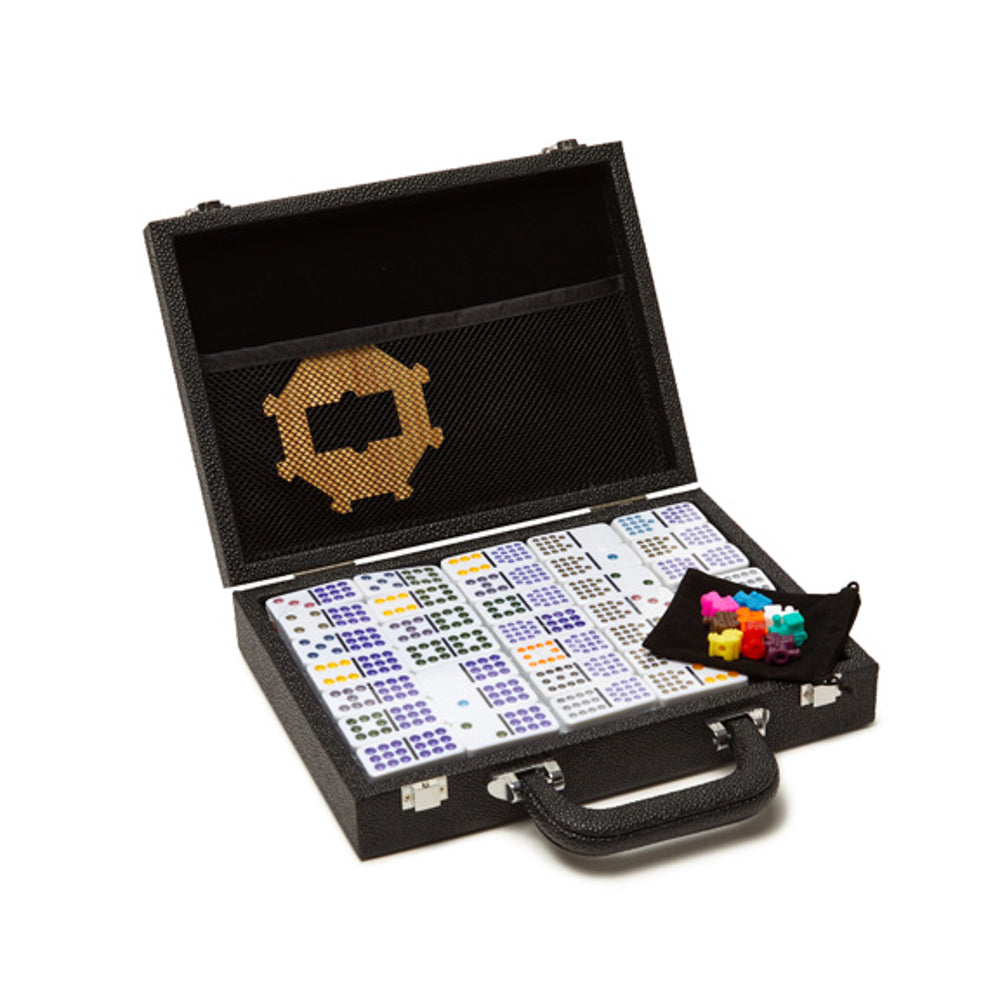 Mexican Train Dominoes Set With Travel Case