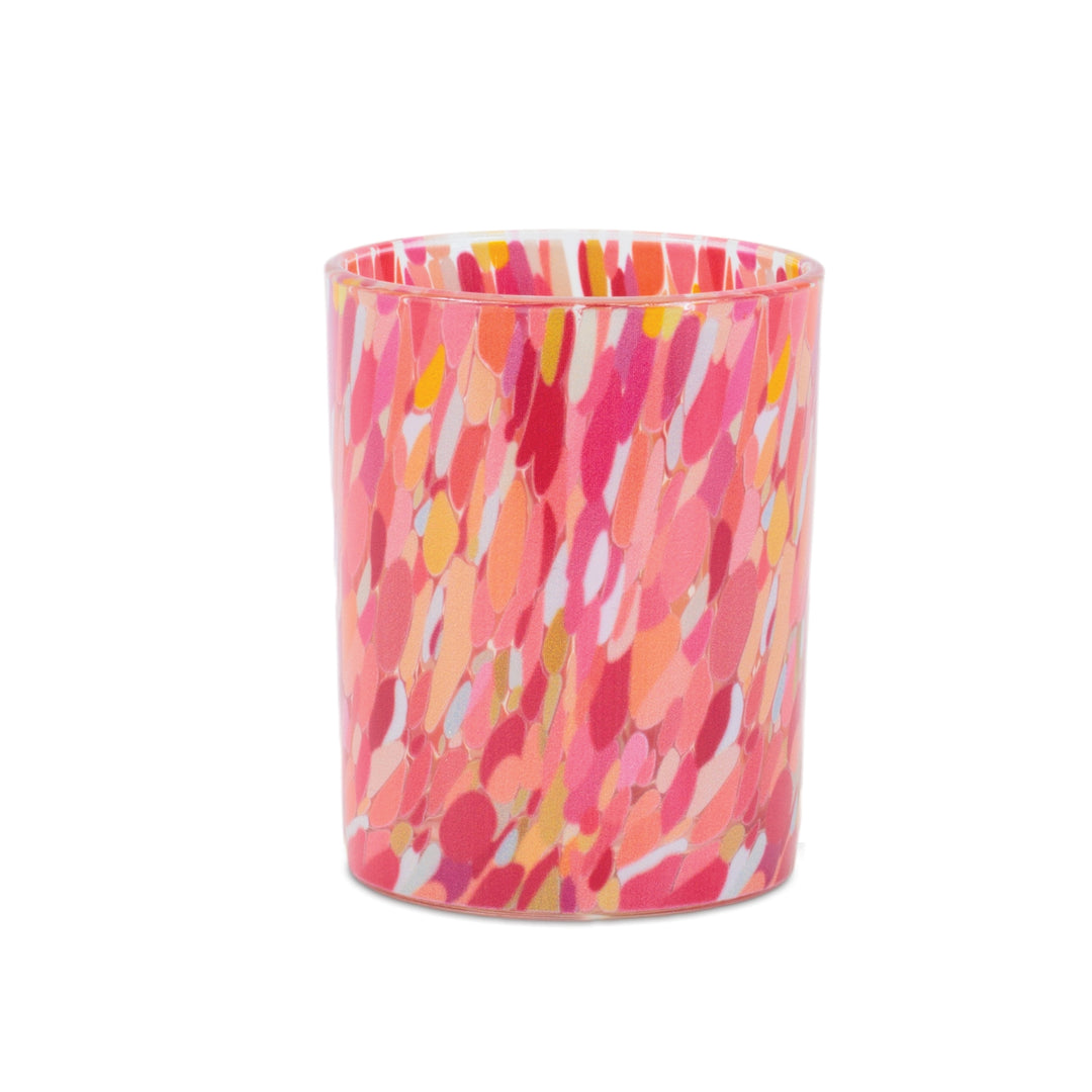 Confetti Sunset Glass Hurricanes