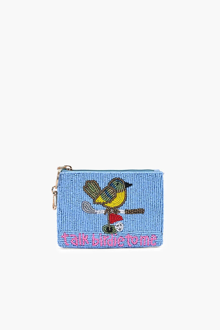 Talk Birdie to Me Beaded Coin Pouch