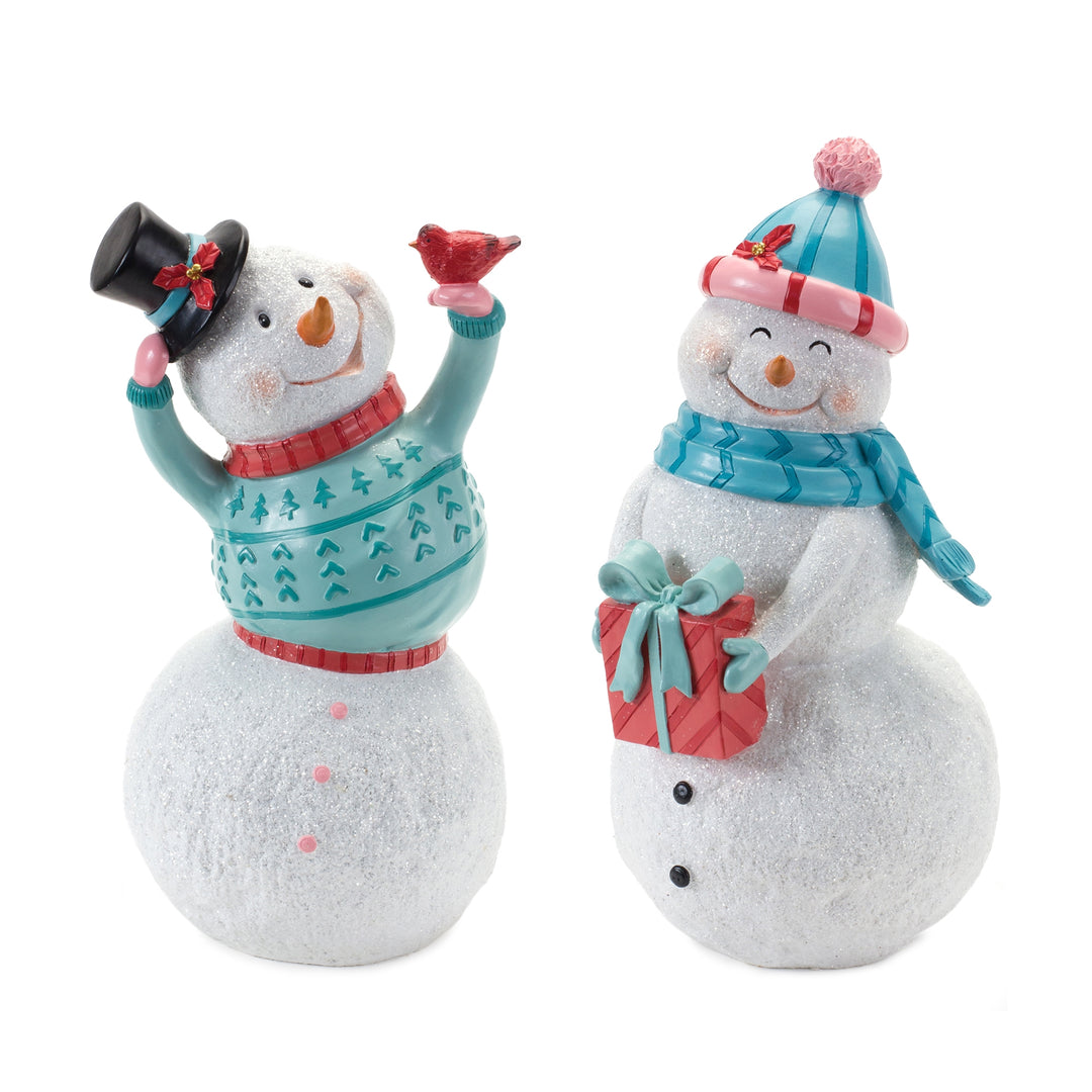 Sugarplum Smiles Snowman Figurine — Two Assorted Styles