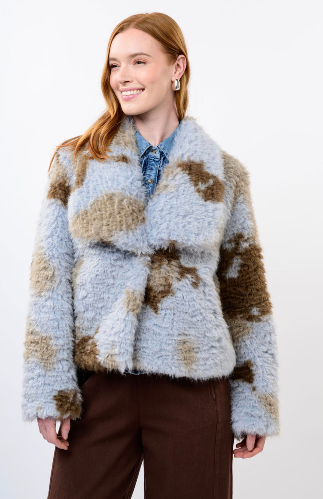 Blue Skies Faux Fur Jacket