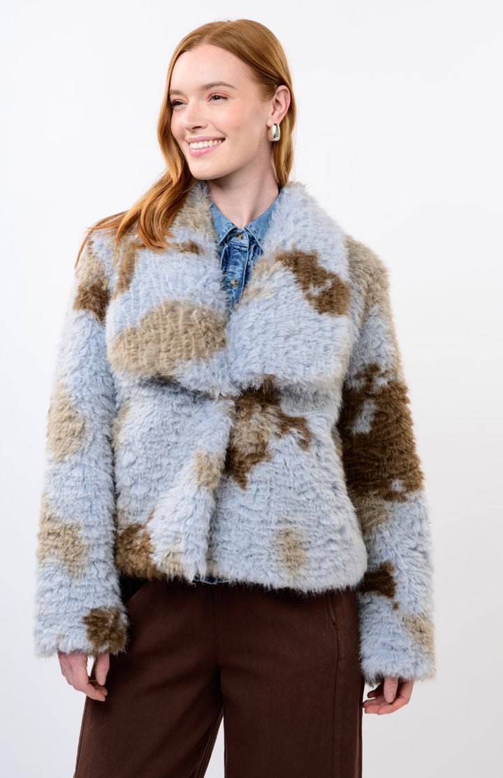 Blue Skies Faux Fur Jacket