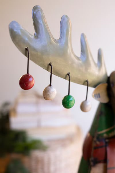 Merry Moose Christmas Figure