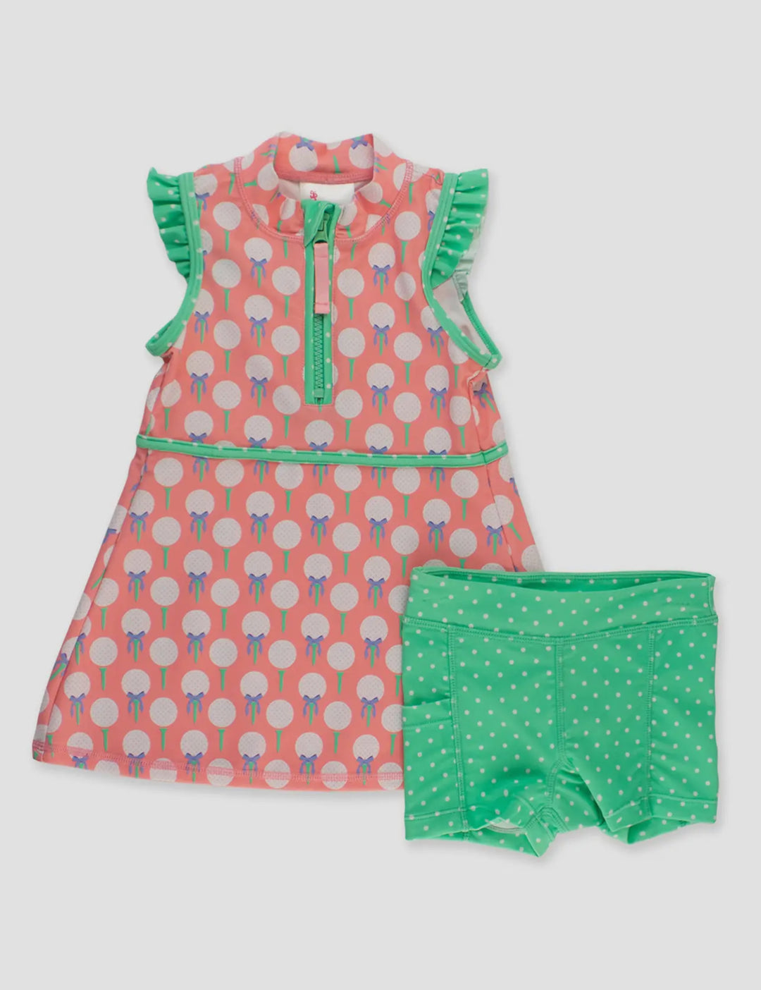 Pink Tee Time Ruffle Dress with Biker Shorts