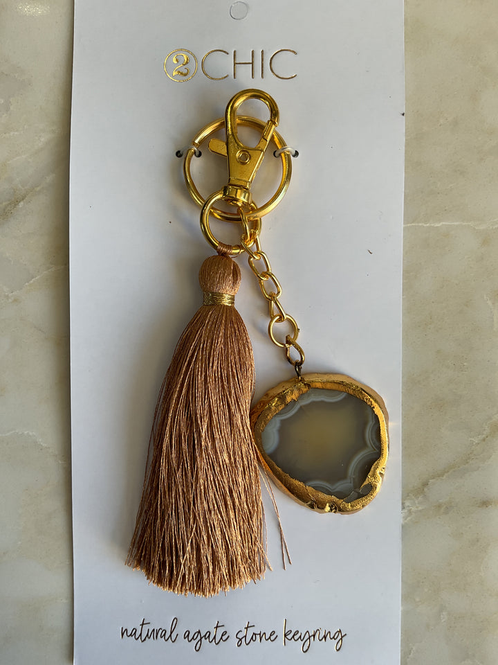 Agate Stone Keychain