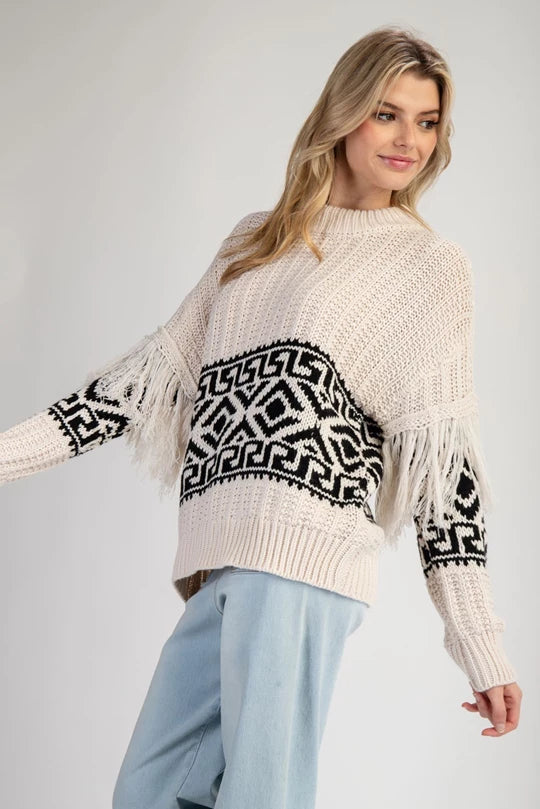 Western Winds Fringe Sweater