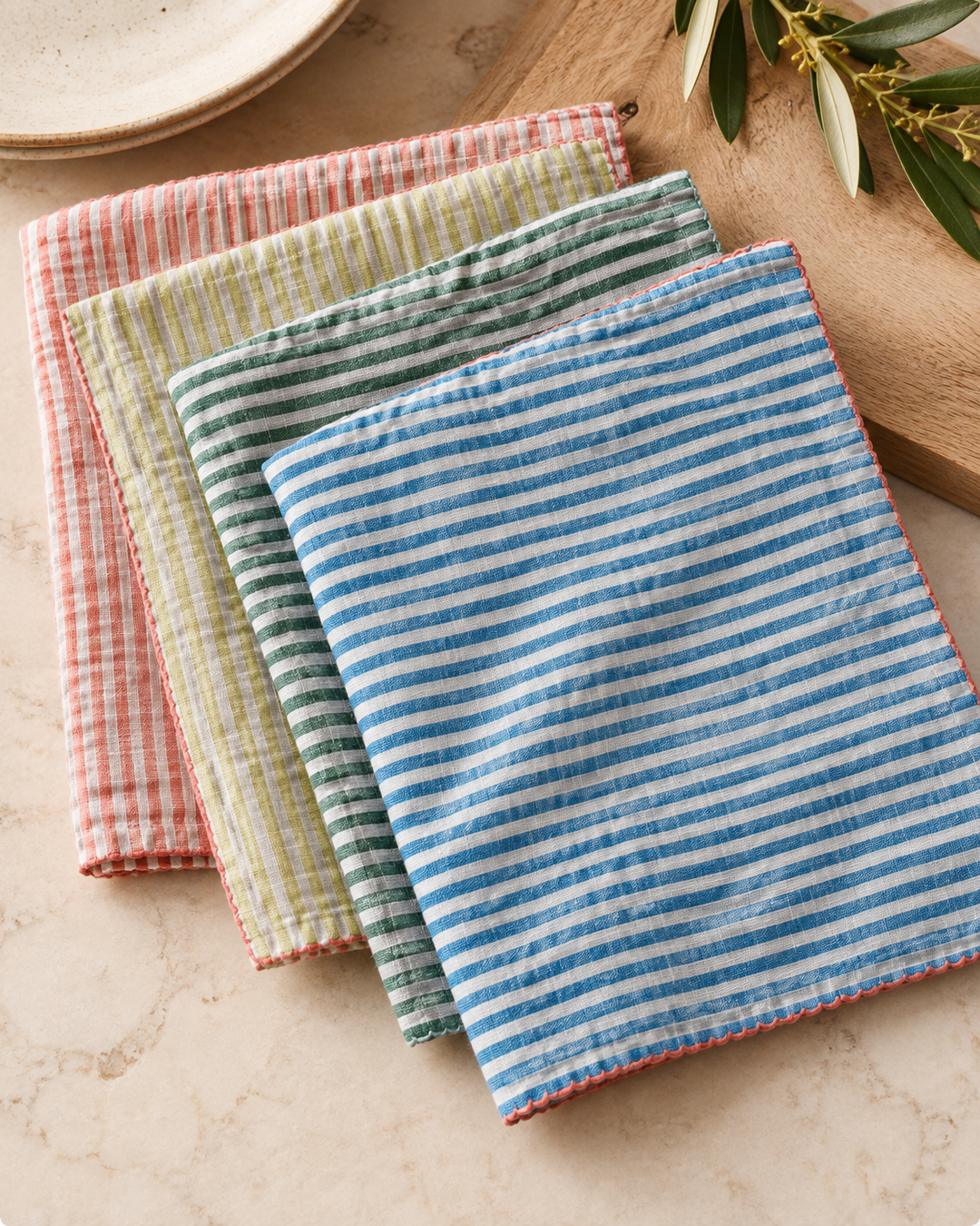 Lake Stripe Cotton Napkin