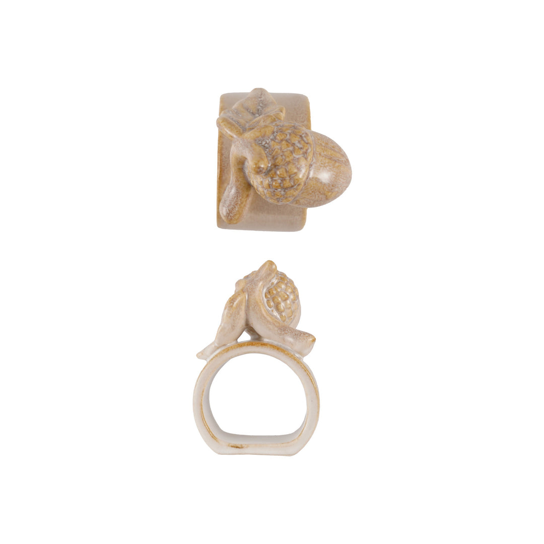 Harvest Acorn Stoneware Napkin Ring