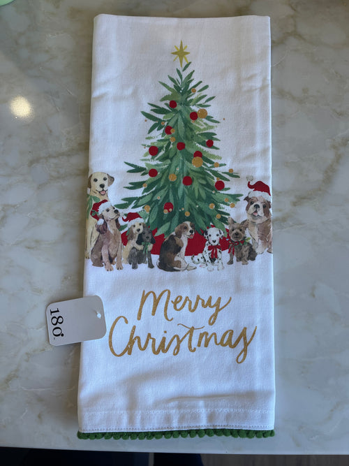 Santa Paws Tea Towel