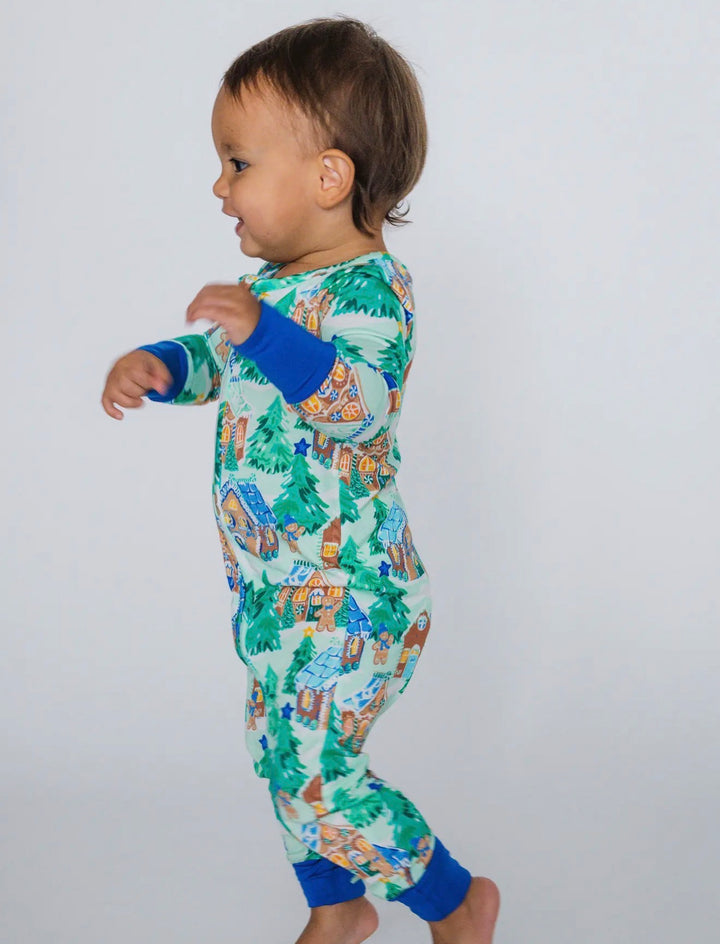 Gingerbread Village Convertible Onesie