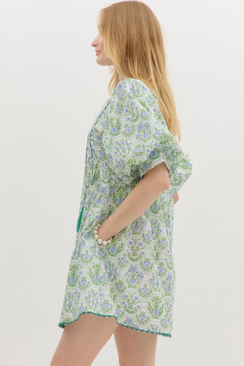 Floral Honeycomb Dress