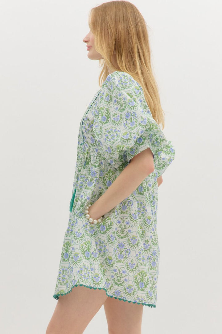 Floral Honeycomb Dress