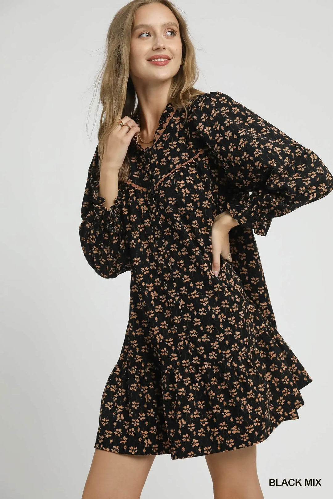 Ditsy Floral Babydoll Dress