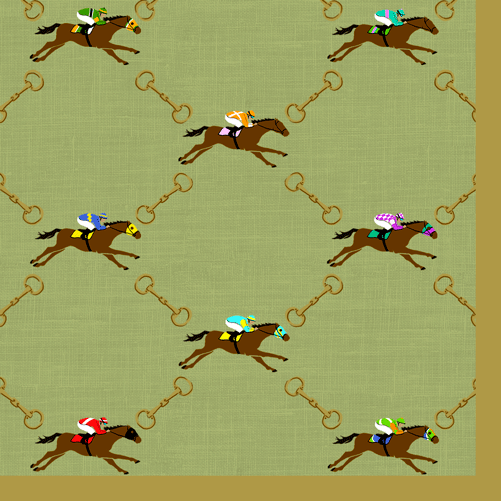 Caspari Race Day Horse Napkins