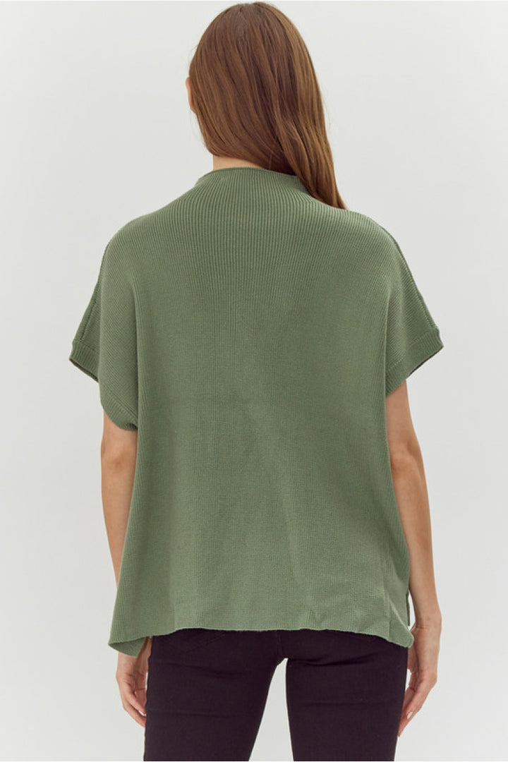 Sage & Simple Mock Neck Sweater Tee