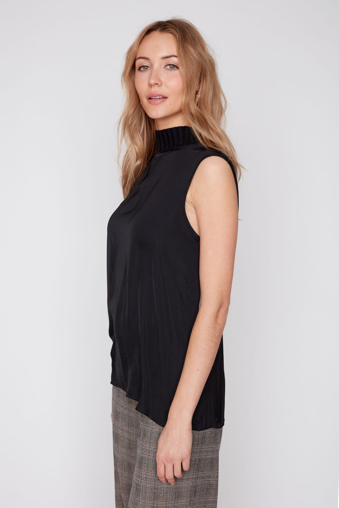 Black Label Mock Neck Blouse