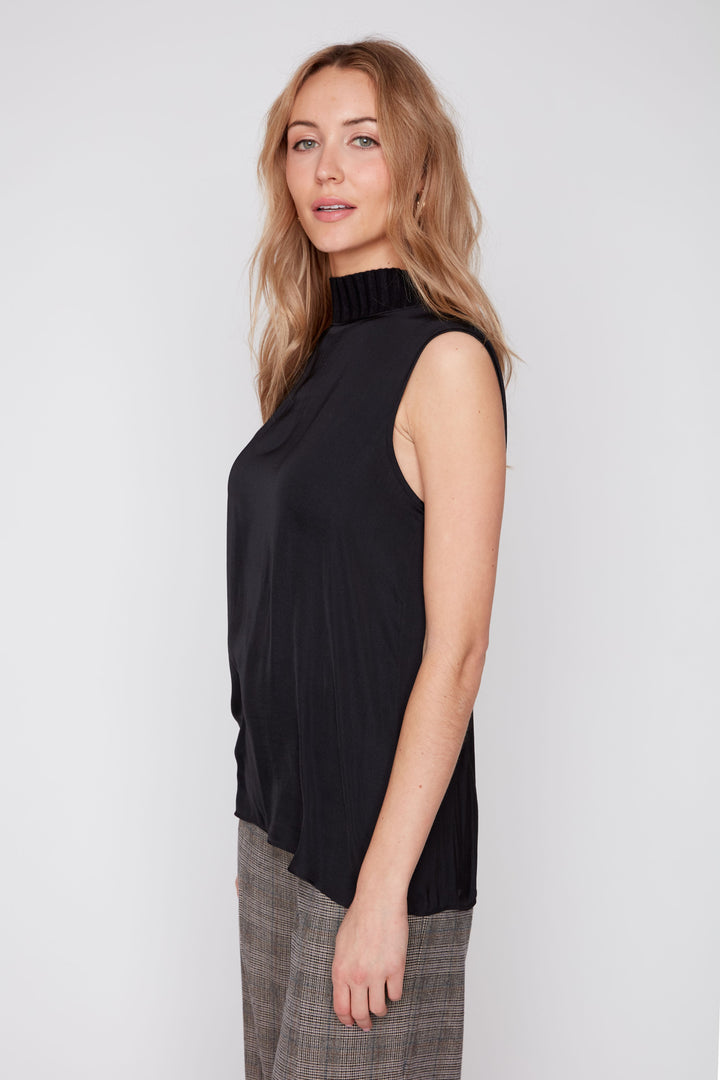 Black Label Mock Neck Blouse
