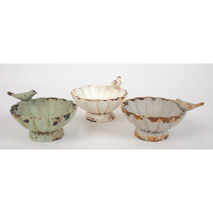Vintage Garden Bird Pedestal Bowl