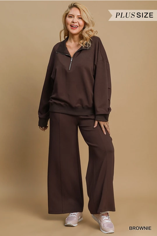 Brownie Quarter Zip Top